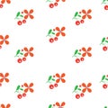 flowers cherries pattern background seamless Royalty Free Stock Photo